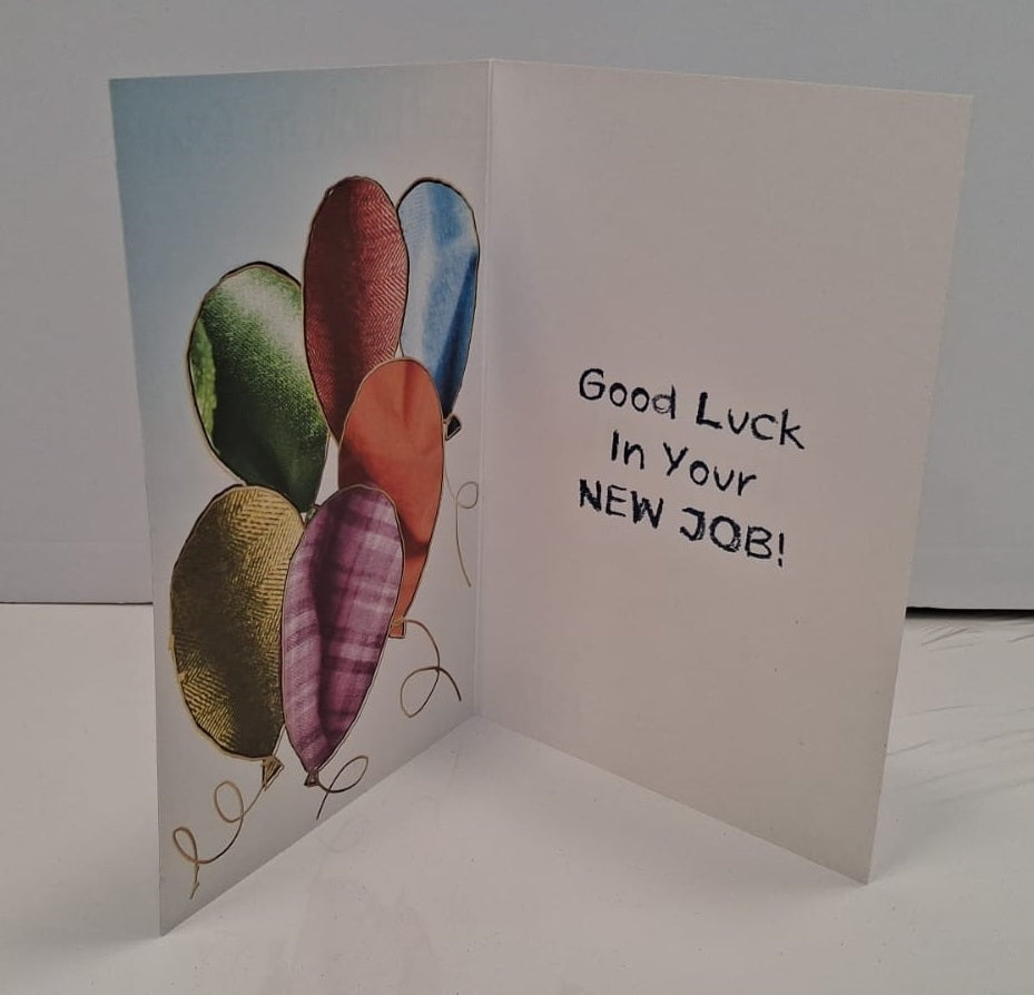 Good Luck In Your NEW JOB Balloons Greeting Card