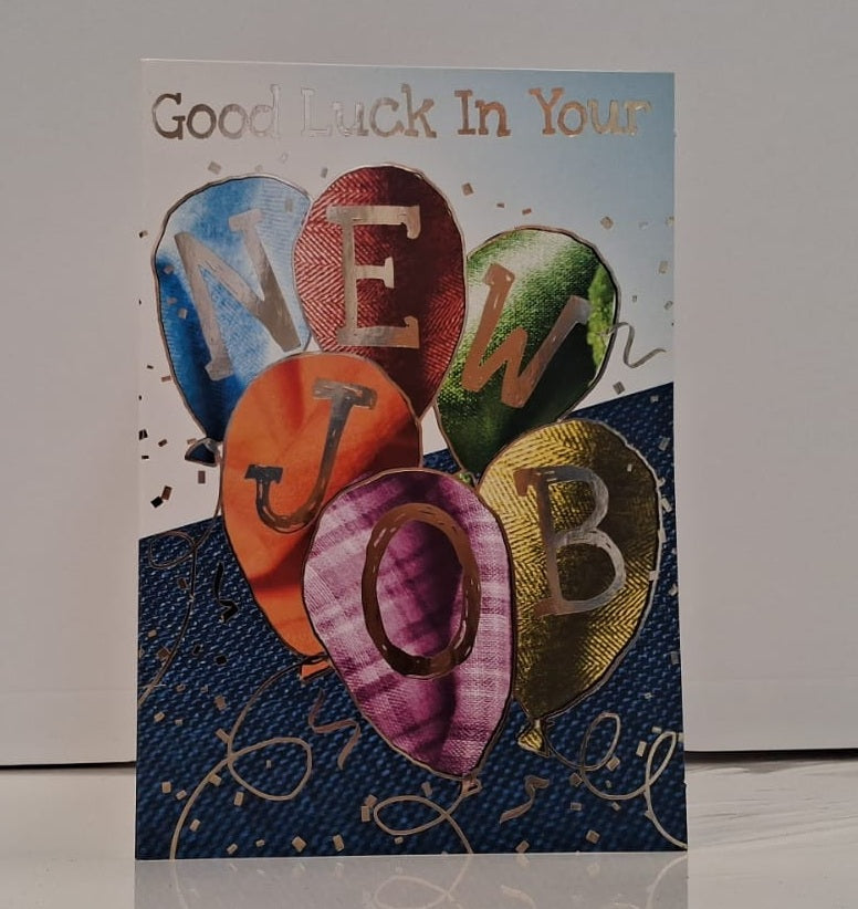 Good Luck In Your NEW JOB Balloons Greeting Card