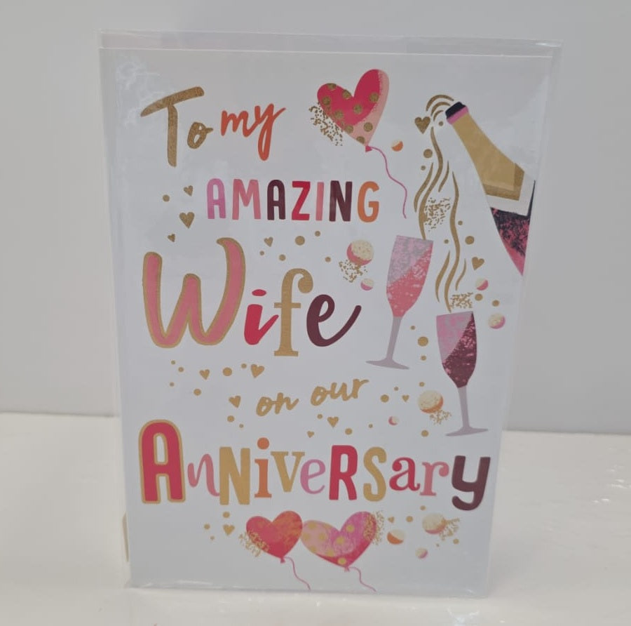 To My AMAZING Wife on our ANNIVERSARY Celebration Greeting Card