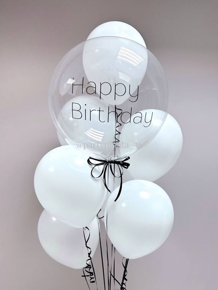 24inches Classy White Any Message Personalized Bubbles Balloon Bouquet