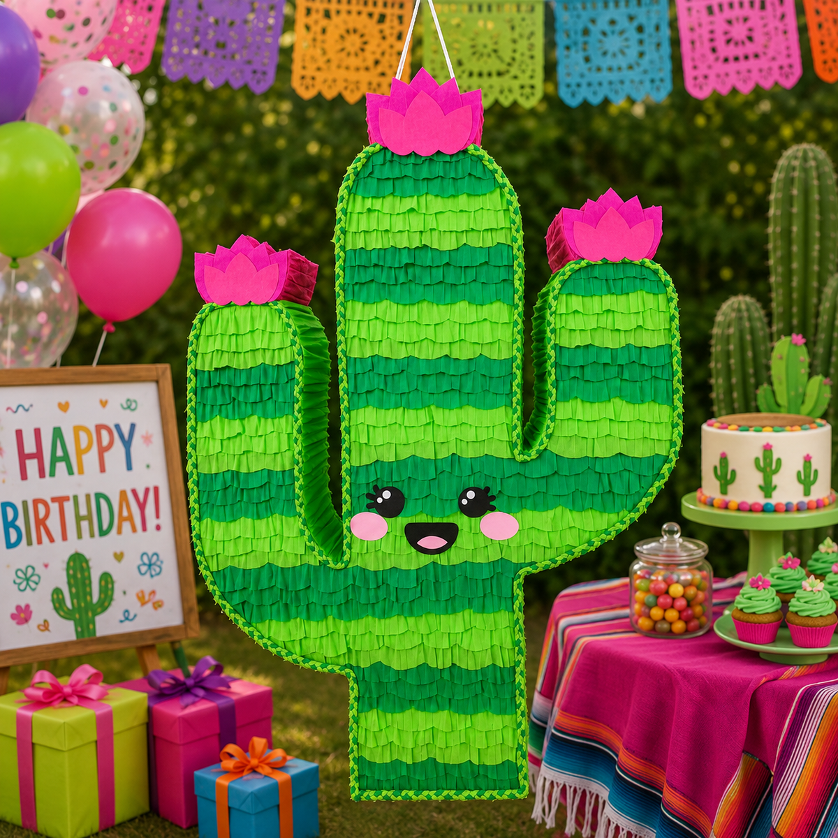CACTUS PIÑATA PRE-ORDER | 3 Days Production | FREE Stick Included!