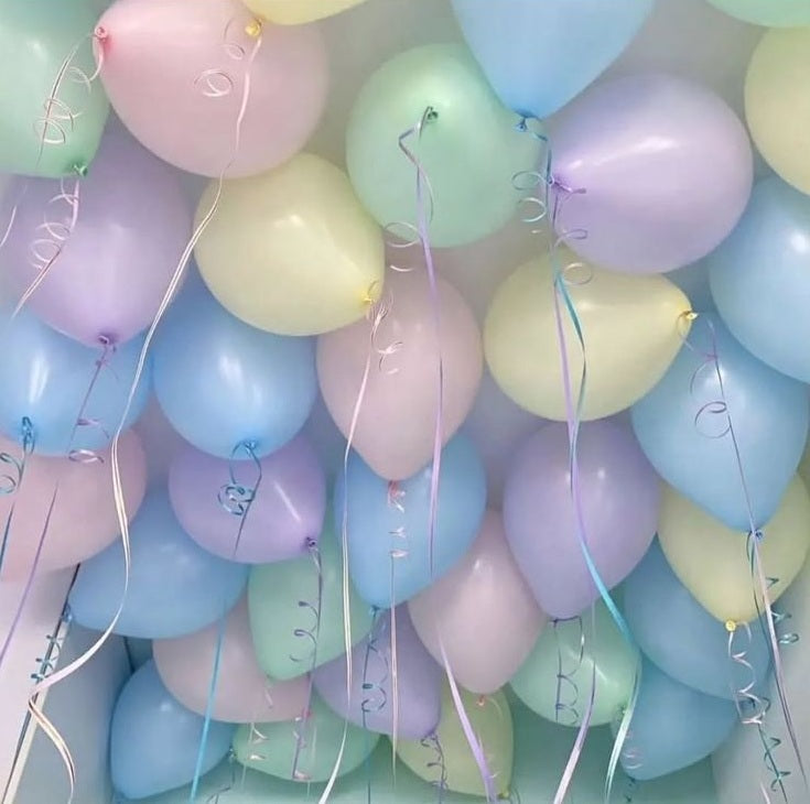 Macaroon Pastel Party Helium Balloons  - 25count