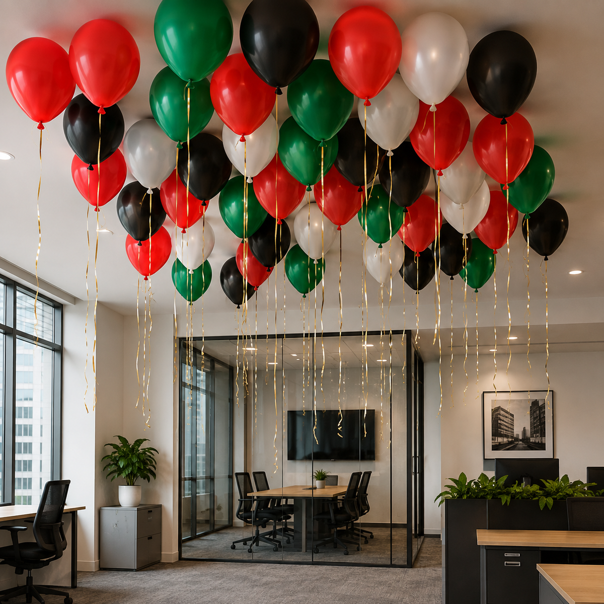UAE National Day Celebration Helium Balloons - 25/50/100Count