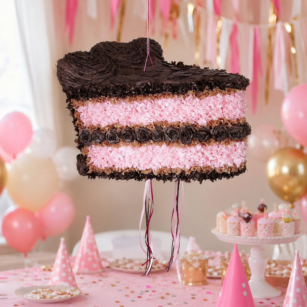 CHOCOLATE CAKE PIÑATA PRE-ORDER | 3 Days Production | FREE Stick Included!
