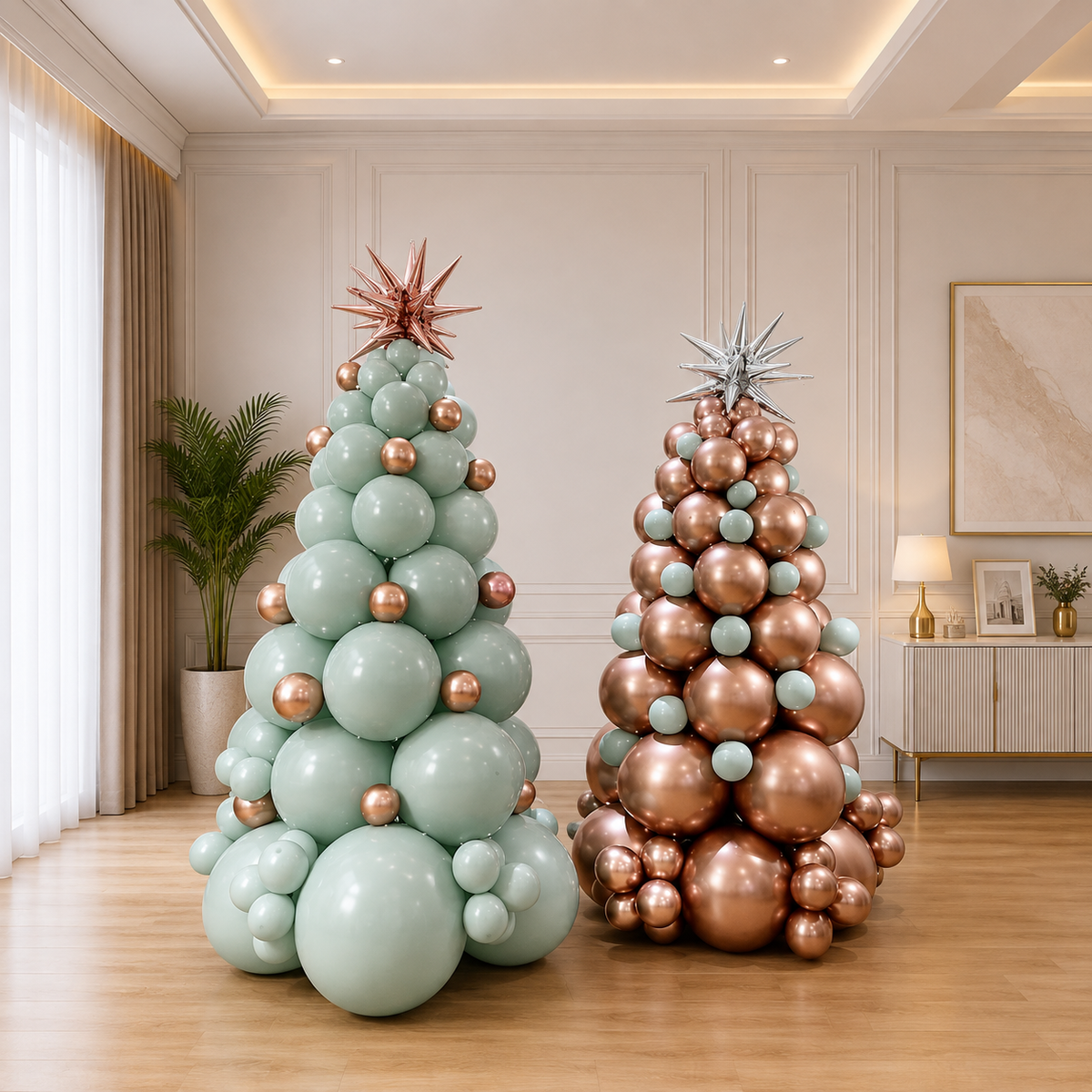 Aesthetic Color Christmas Tree Balloon Pillar/ Standee