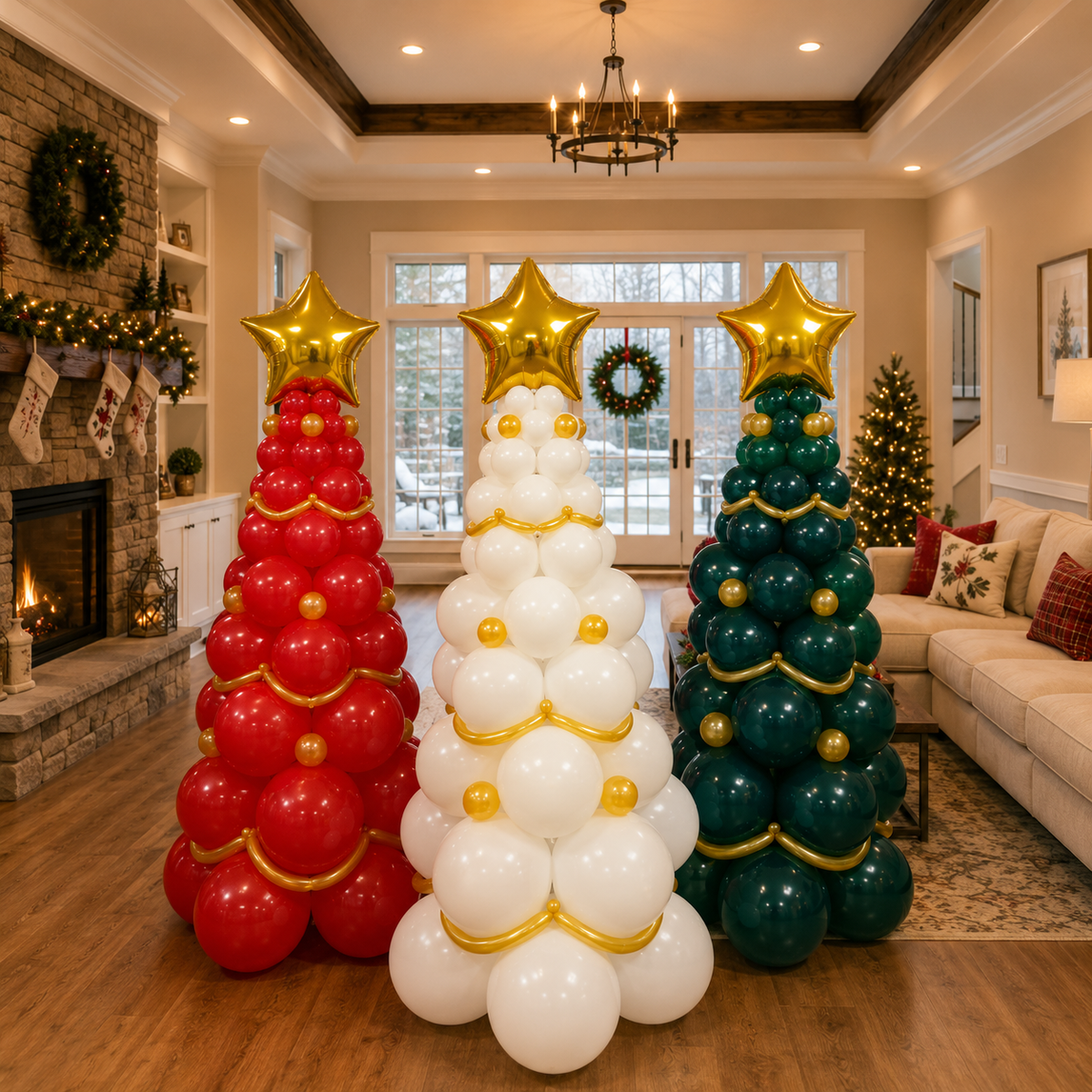Festivity on Season Christmas Tree Balloon Pillar/ Standee