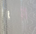 Plastic Clear White Swirl Print Gift Wrapper - per meter