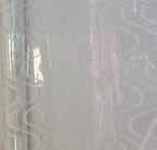 Plastic Clear White Swirl Print Gift Wrapper - per meter