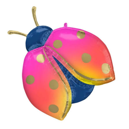 SS COLORFUL LADYBUG FOIL BALLOON - HELIUM Filled