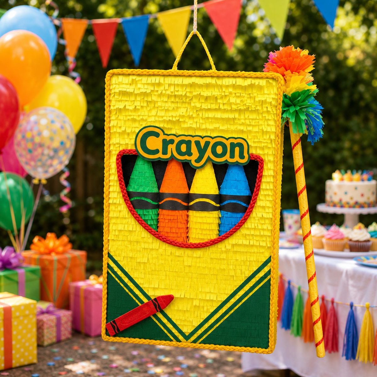 CRAYONS PIÑATA PRE-ORDER | 3 Days Production | FREE Stick Included!