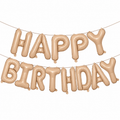 HAPPY BIRTHDAY CREAM Foil Balloon Banner - AIR-FILLED (NON-FLYING)