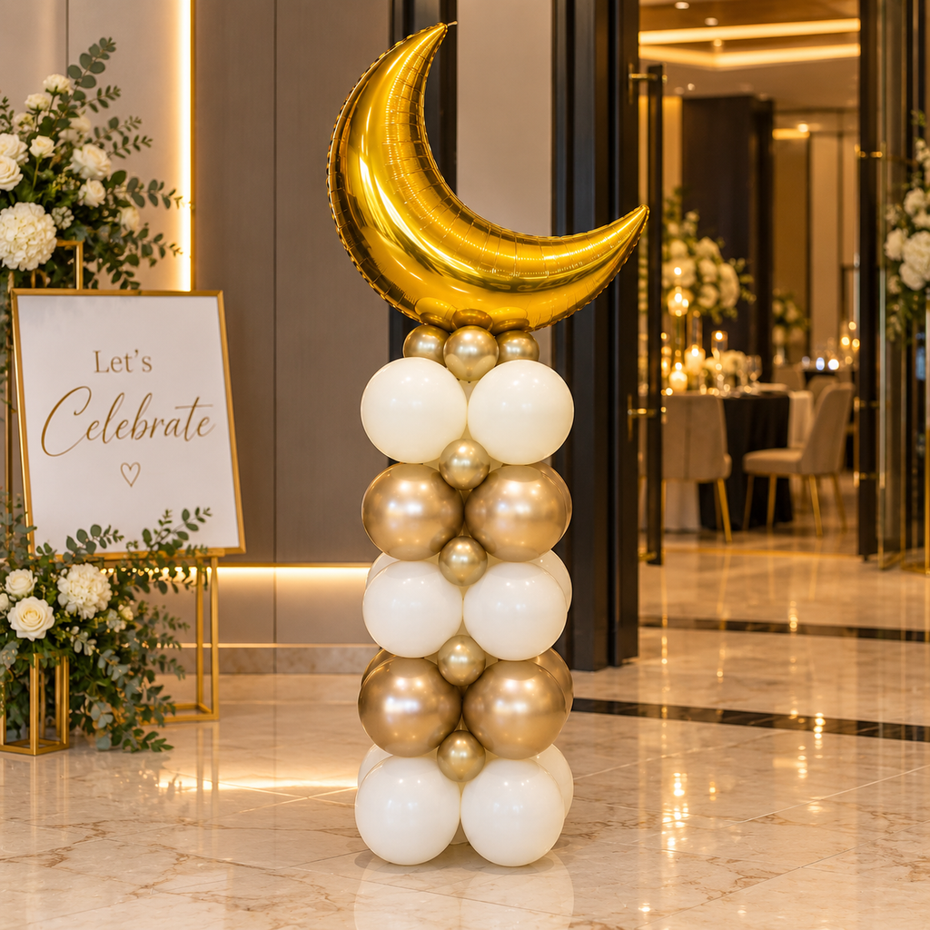 EID Celebration Standard Square Pack Balloon Pillar Standee