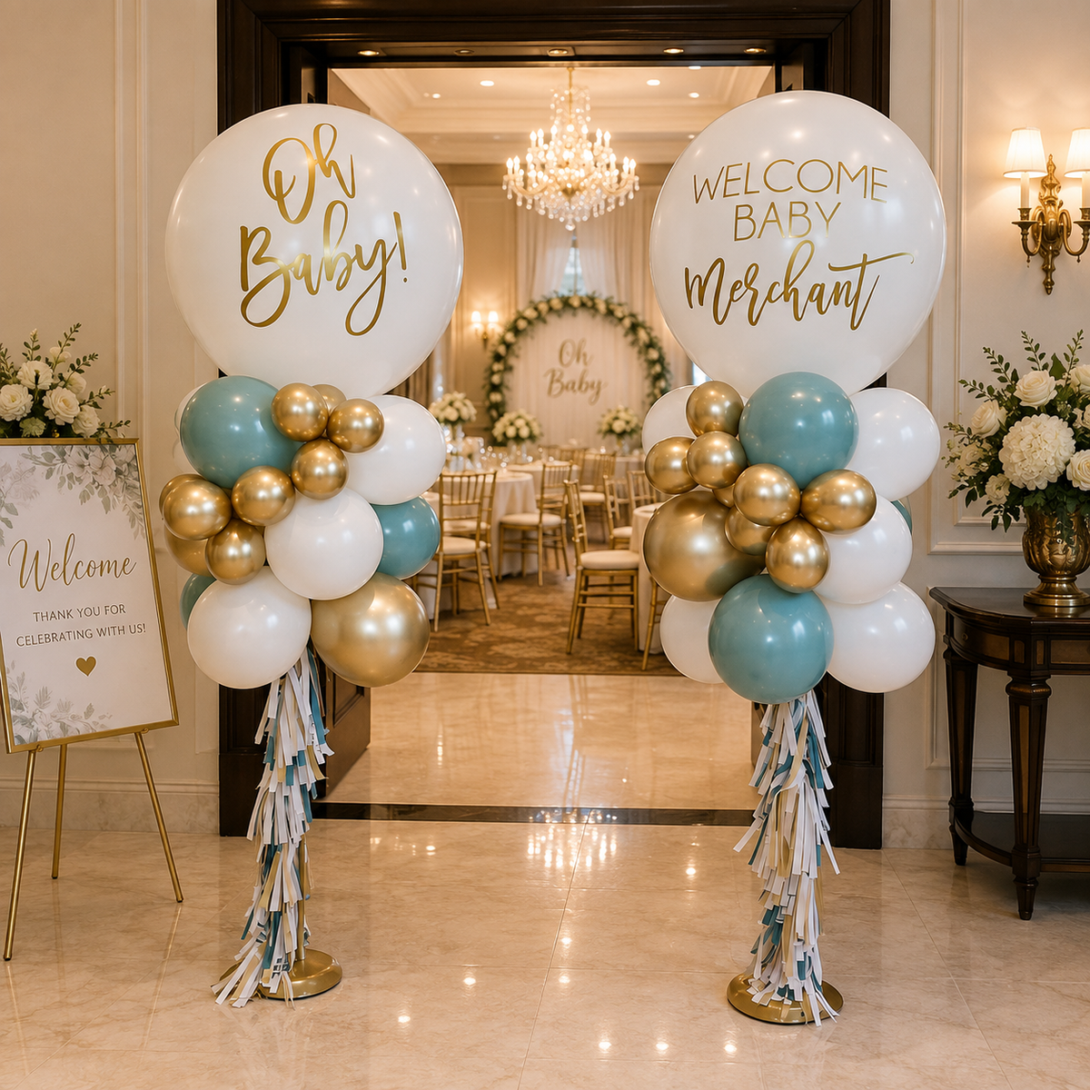 Customized Classic Tiffany Balloons Standee Set