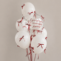 Classic Aesthetic Bow Custom Text Balloon Bouquet Set