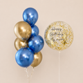 Royal Prince Chrome Custom Text Balloon Bouquet Set