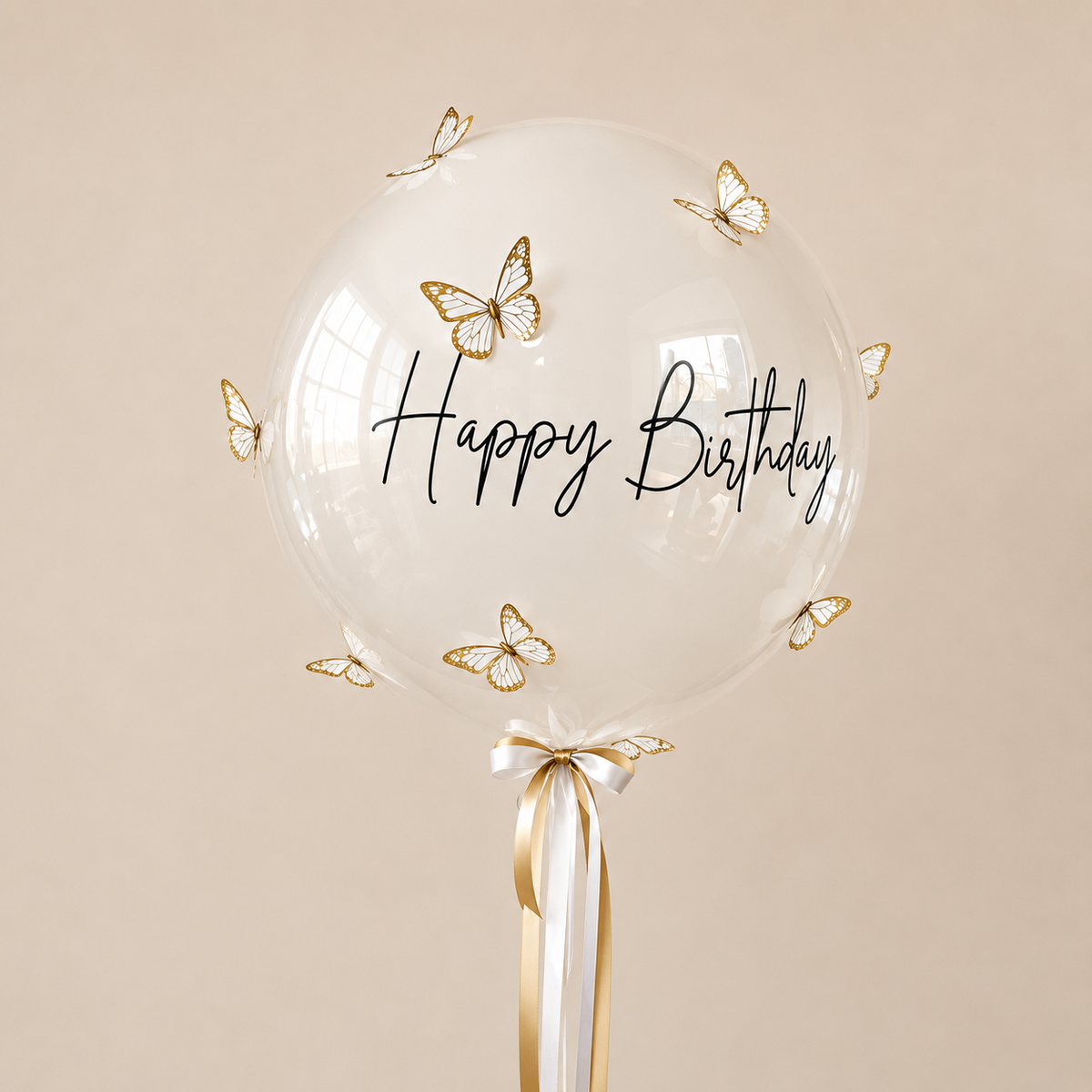 Fly Like a Butterfly Aesthetic Double Balloon Custom Text Balloon