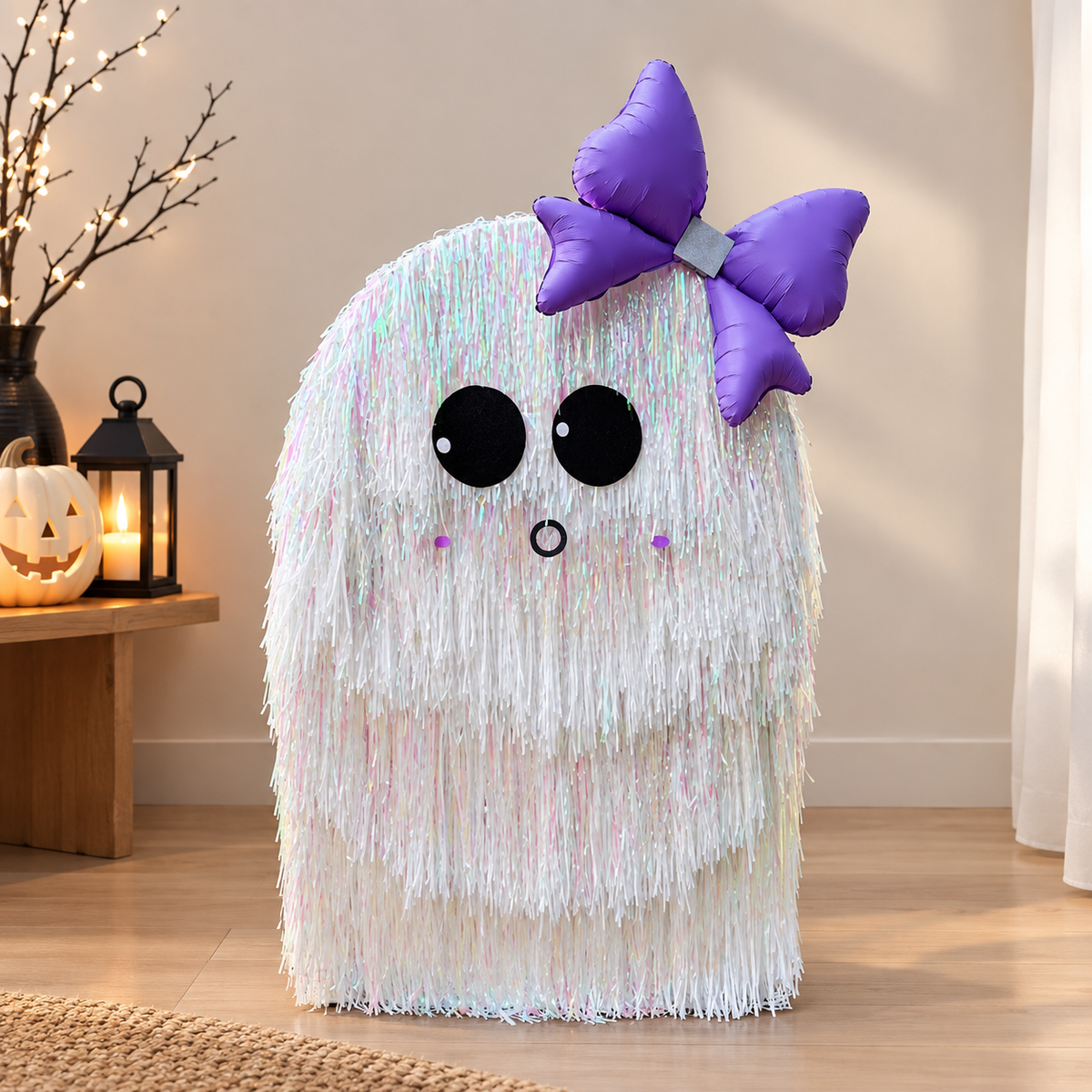 Cute Ghost Boo Halloween Party Arrangement with Backdrop (Rental)