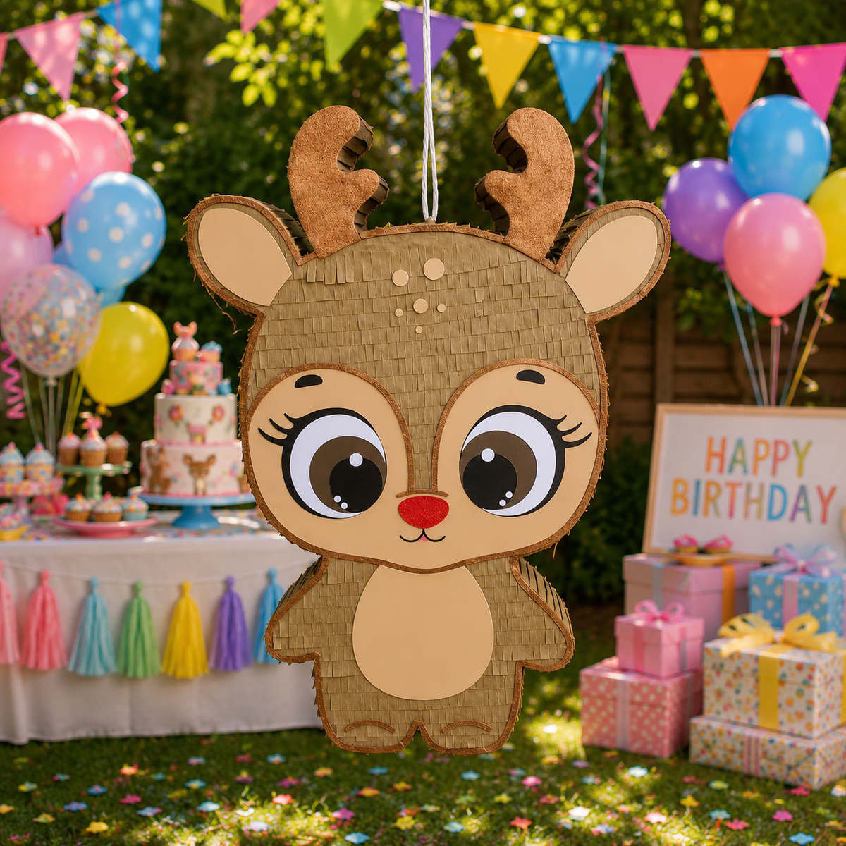 CUTE REINDEER PIÑATA PRE-ORDER | 3 Days Production | FREE Stick Included!