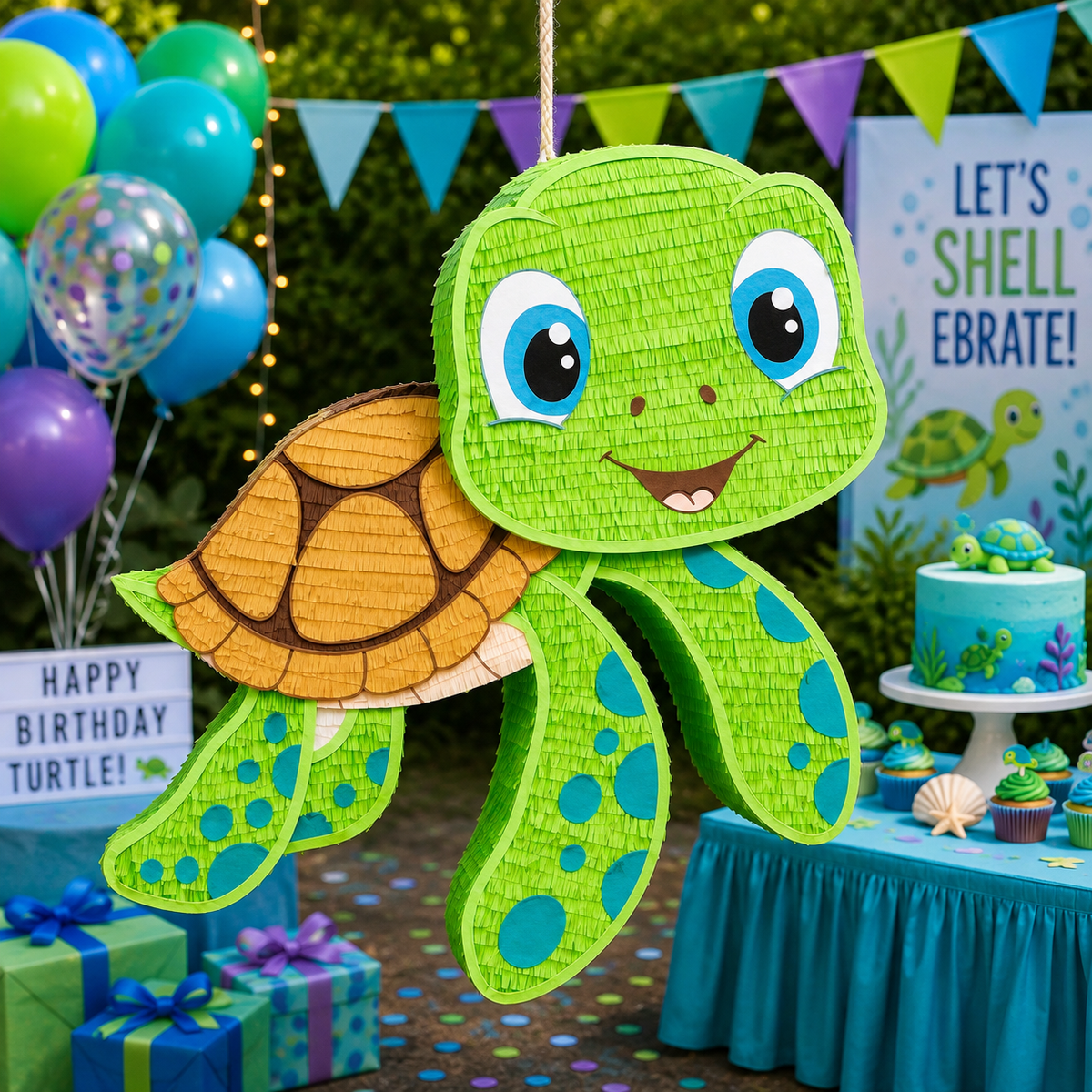 CUTE TURTLE PIÑATA PRE-ORDER | 3 Days Production | FREE Stick Included!
