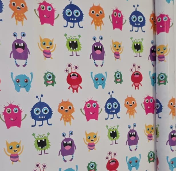 Cute Aliens Gift Wrapper - per Roll