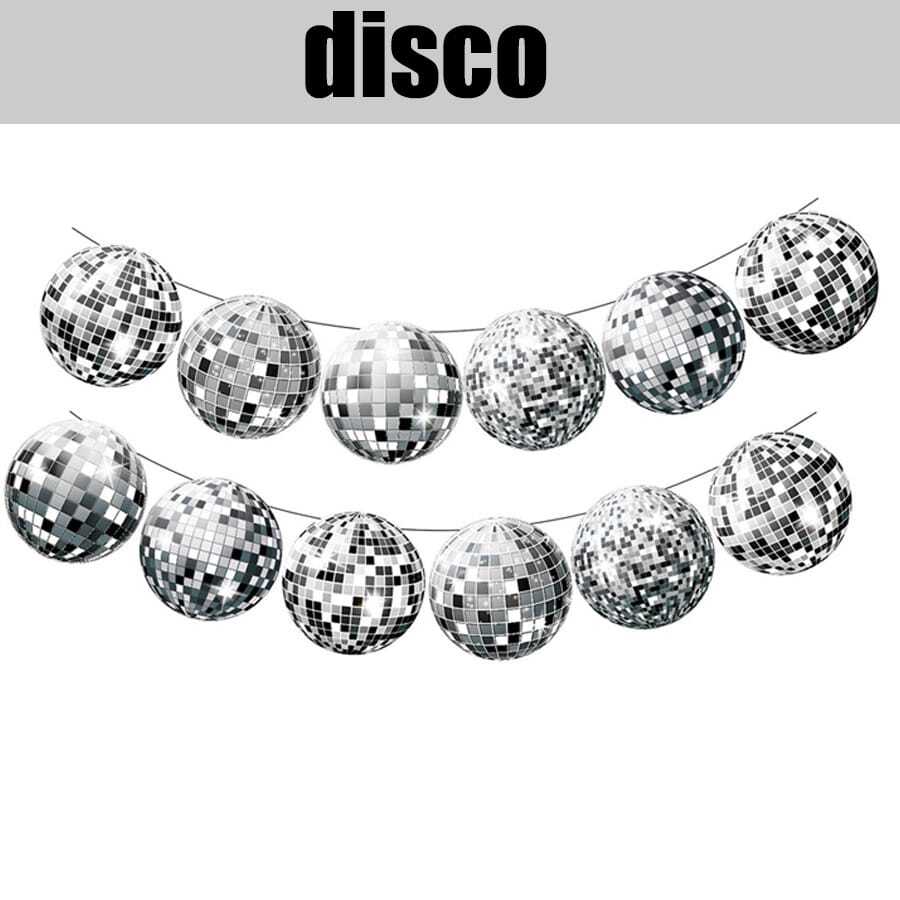 DISCO THEME PENNANT BANNER