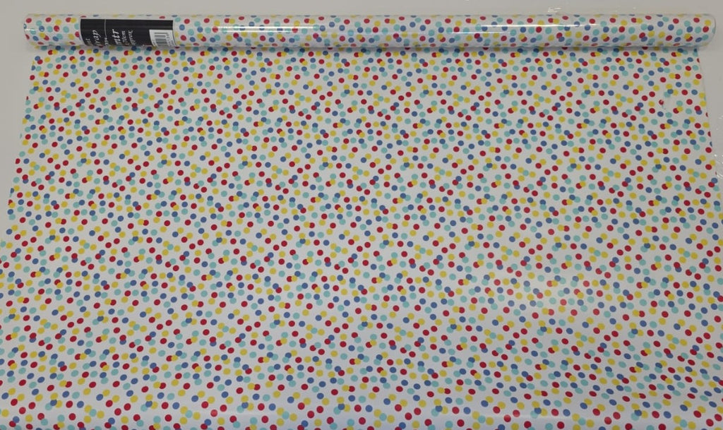 Colorful Confetti Dots Gift Wrapper - per Roll