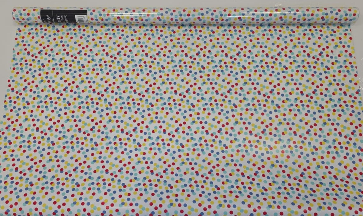 Colorful Confetti Dots Gift Wrapper - per Roll