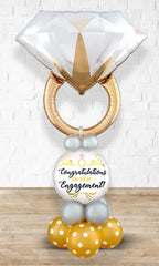 Silver Engagement Party Balloon Bouquet
