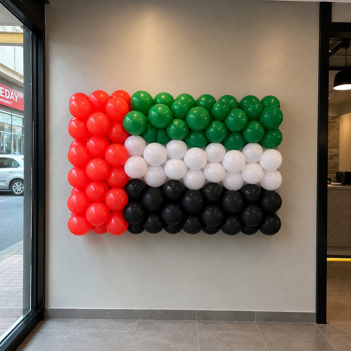 UAE National Day Celebration Flag Balloon Mural for Wall