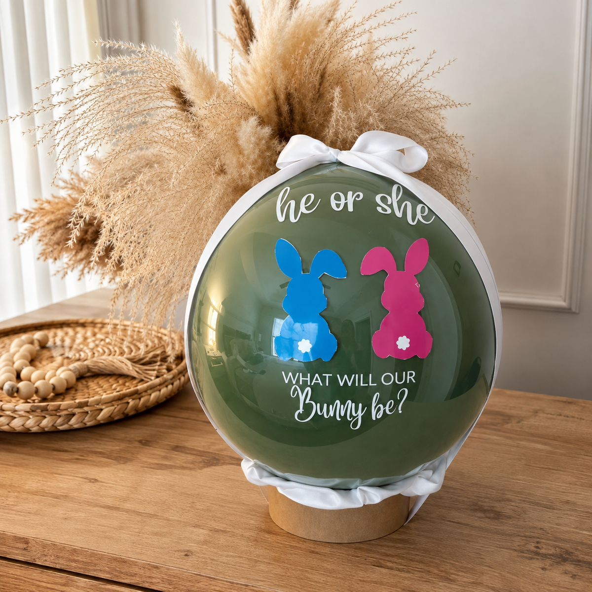 Gender Reveal HE or SHE ? BUNNY BE? POP Me to see! - No Mess Table Top