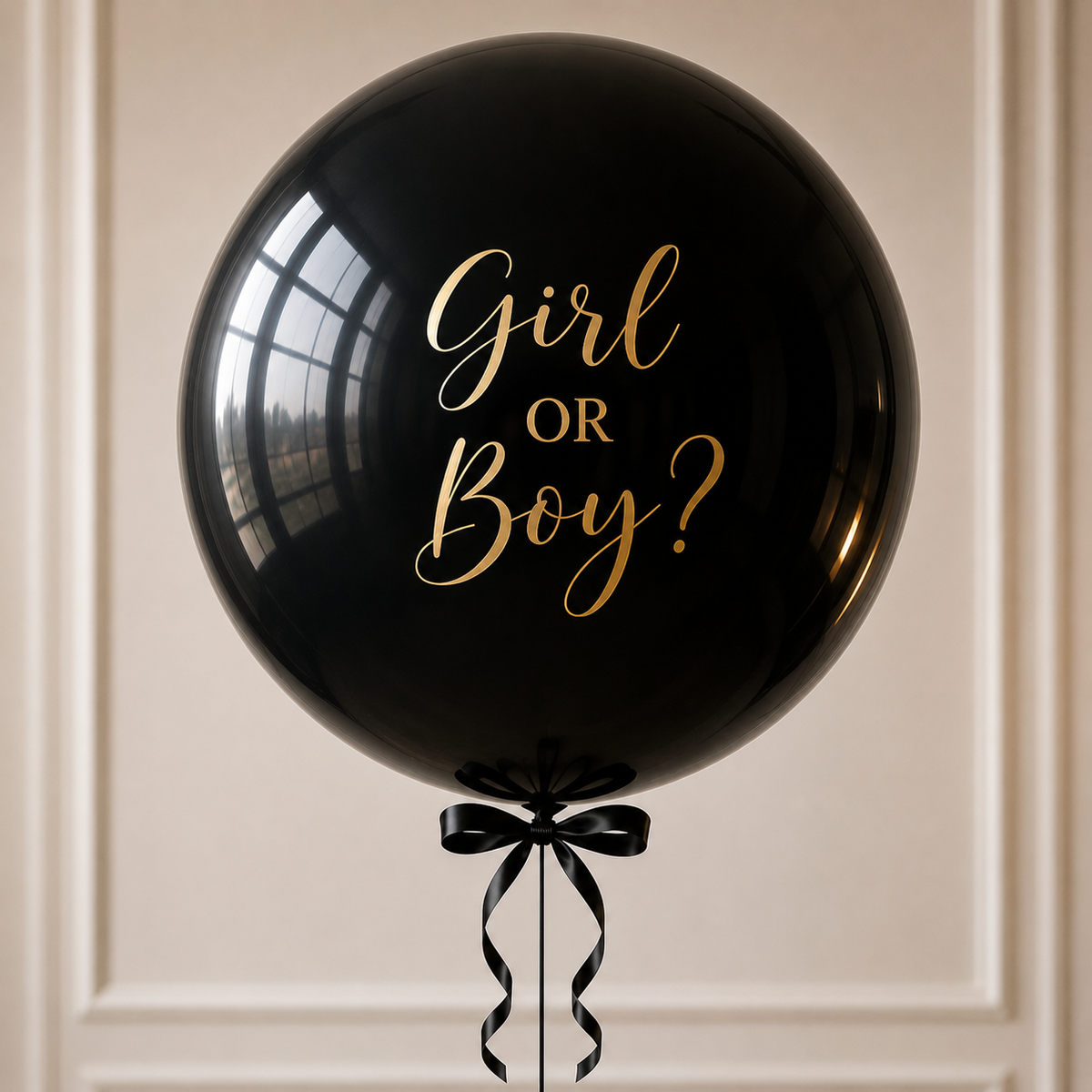 30inches Gender Reveal Latex on a Round Backdrop with Cloud Organic Classic Cluster