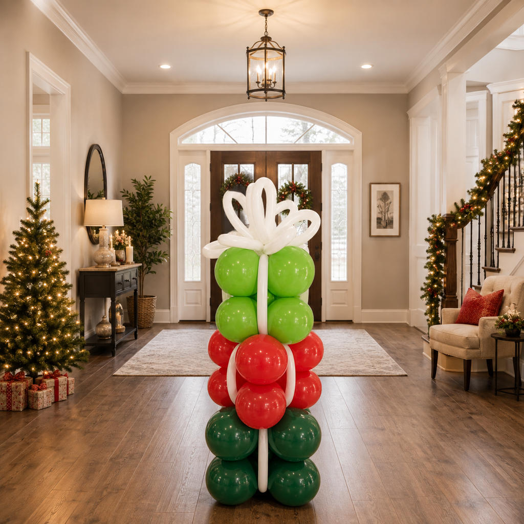 Christmas Present Balloon Pillar/ Standee