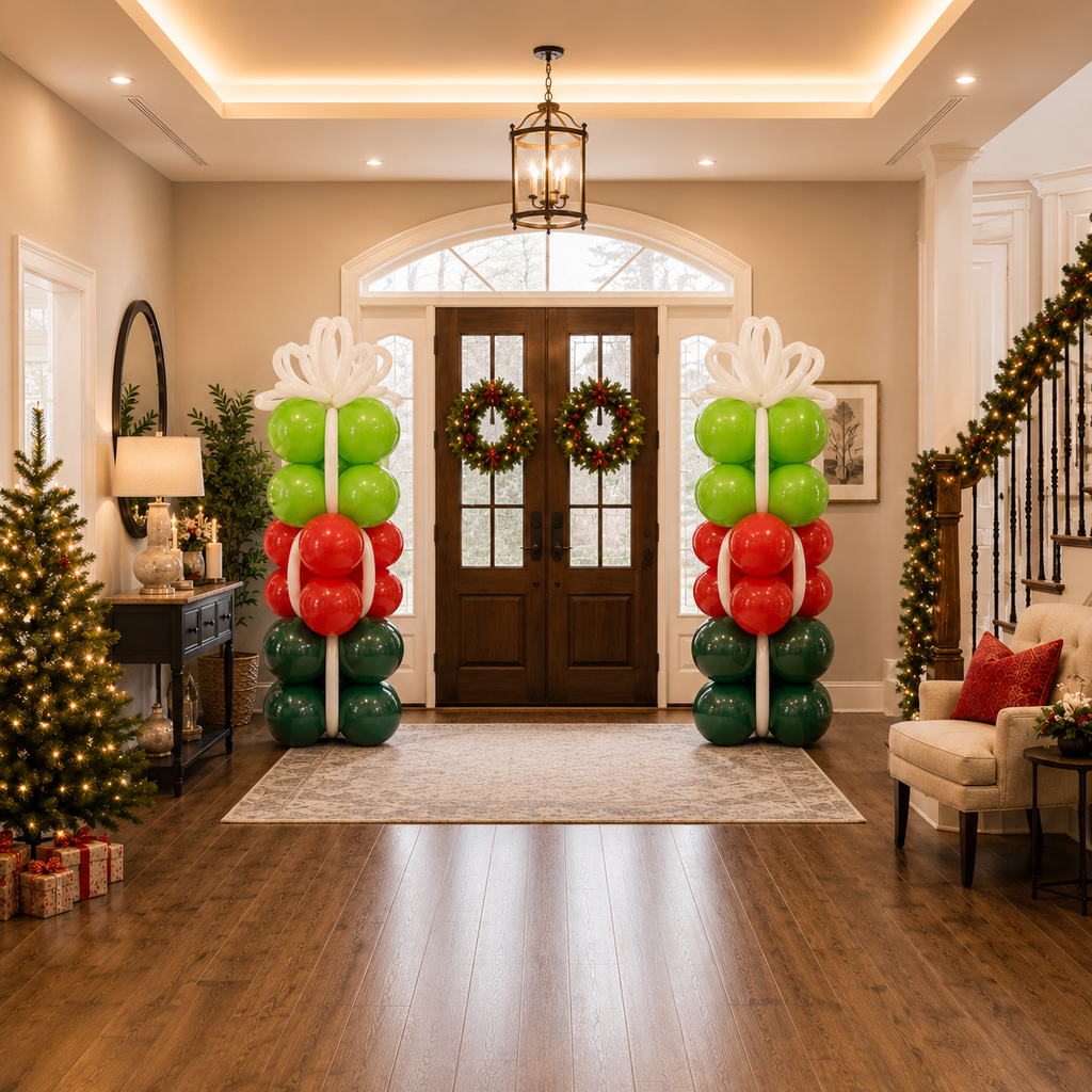 Christmas Present Balloon Pillar/ Standee