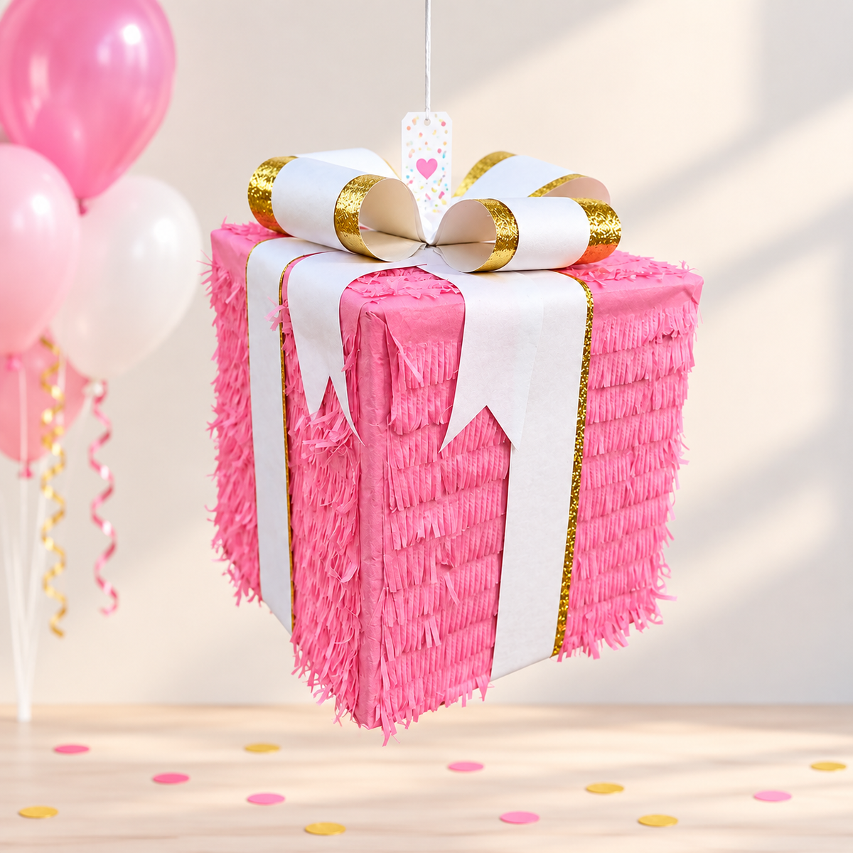 PINK GIFT BOX PIÑATA PRE-ORDER | 3 Days Production | FREE Stick Included!