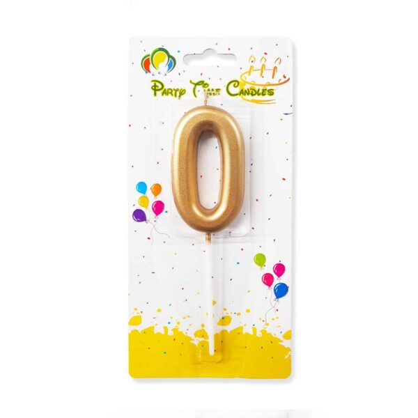 Gold Number Party Candles/Cake Topper