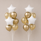 Classy Glam Chrome Confetti Balloon Bouquet