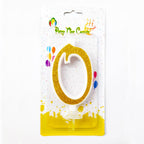 Glittery Gold Number Party Candles/Cake Topper
