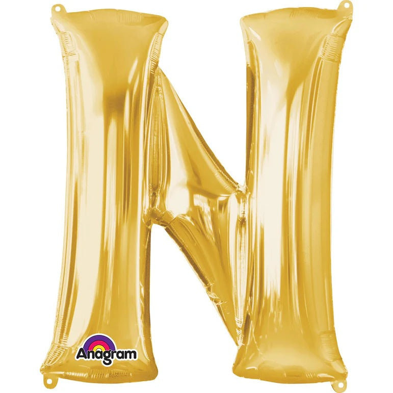 SS LETTER N - Helium Filled