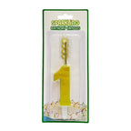 Gold Number Sparkling Party Candles/Cake Topper