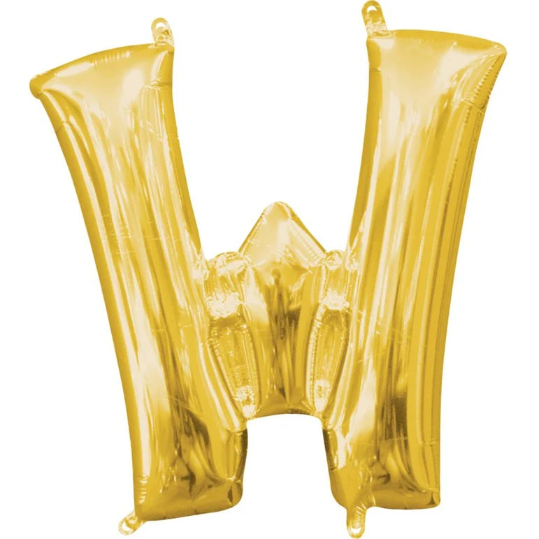 SS LETTER W - Helium Filled