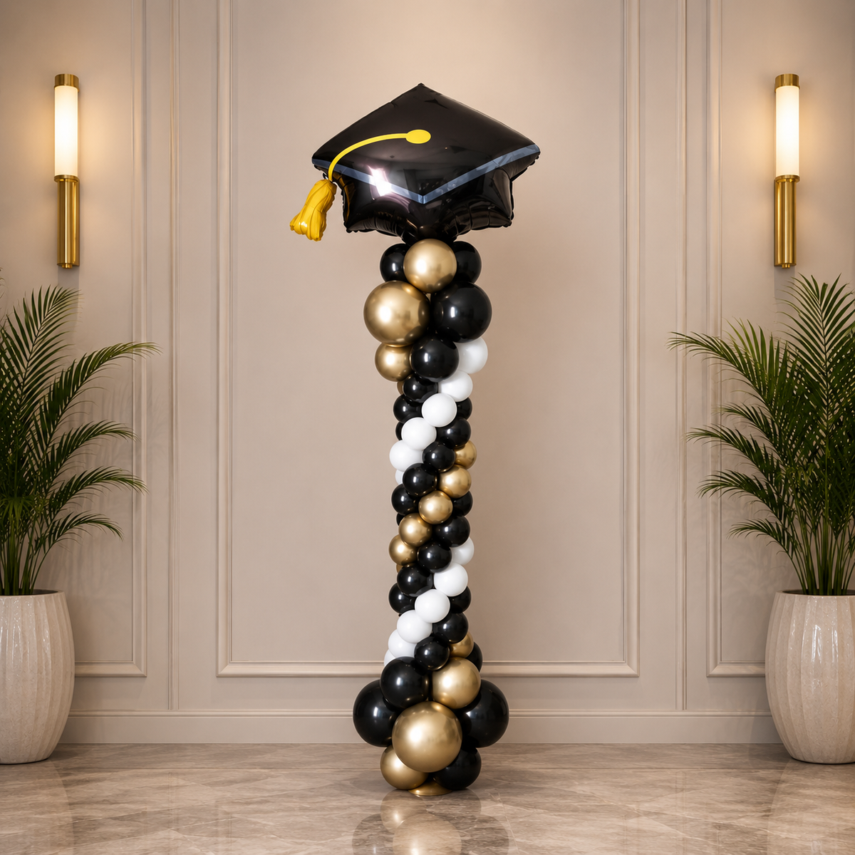 GRAD Balloon Standee Arrangement - 4Design RE ORDER 1 DAY In ADVANCE