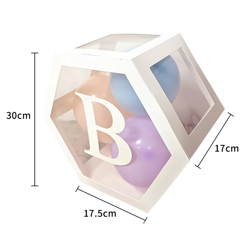 BABY BOX Baby Shower HEXAGONAL Box  (inside Balloons Included)