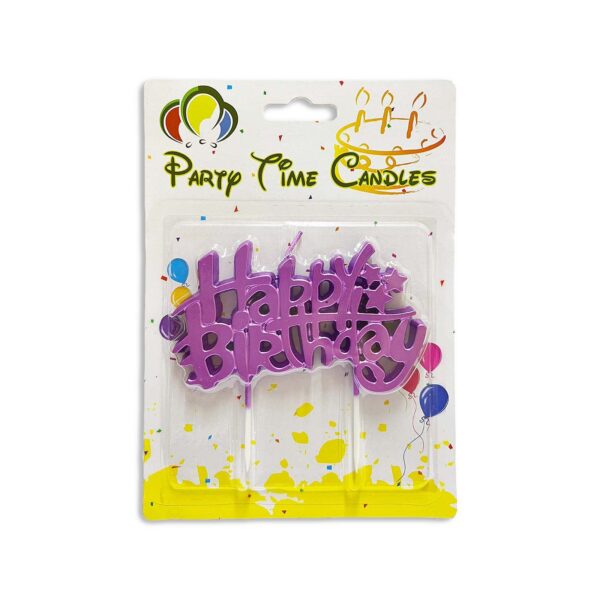Magenta Pink Cursive Birthday Party Candles/Cake Topper