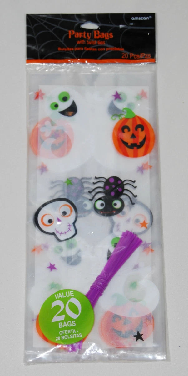 PARTY BAGS with Twist Ties Halloween 20COUNT