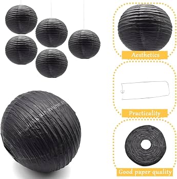 Jumbo Paper Lantern Black