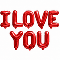 I LOVE YOU RED Foil Balloon Banner - AIR-FILLED (NON-FLYING)