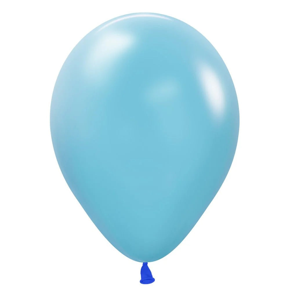 NEON BLUE Standard Color Plain Latex - Helium Filled