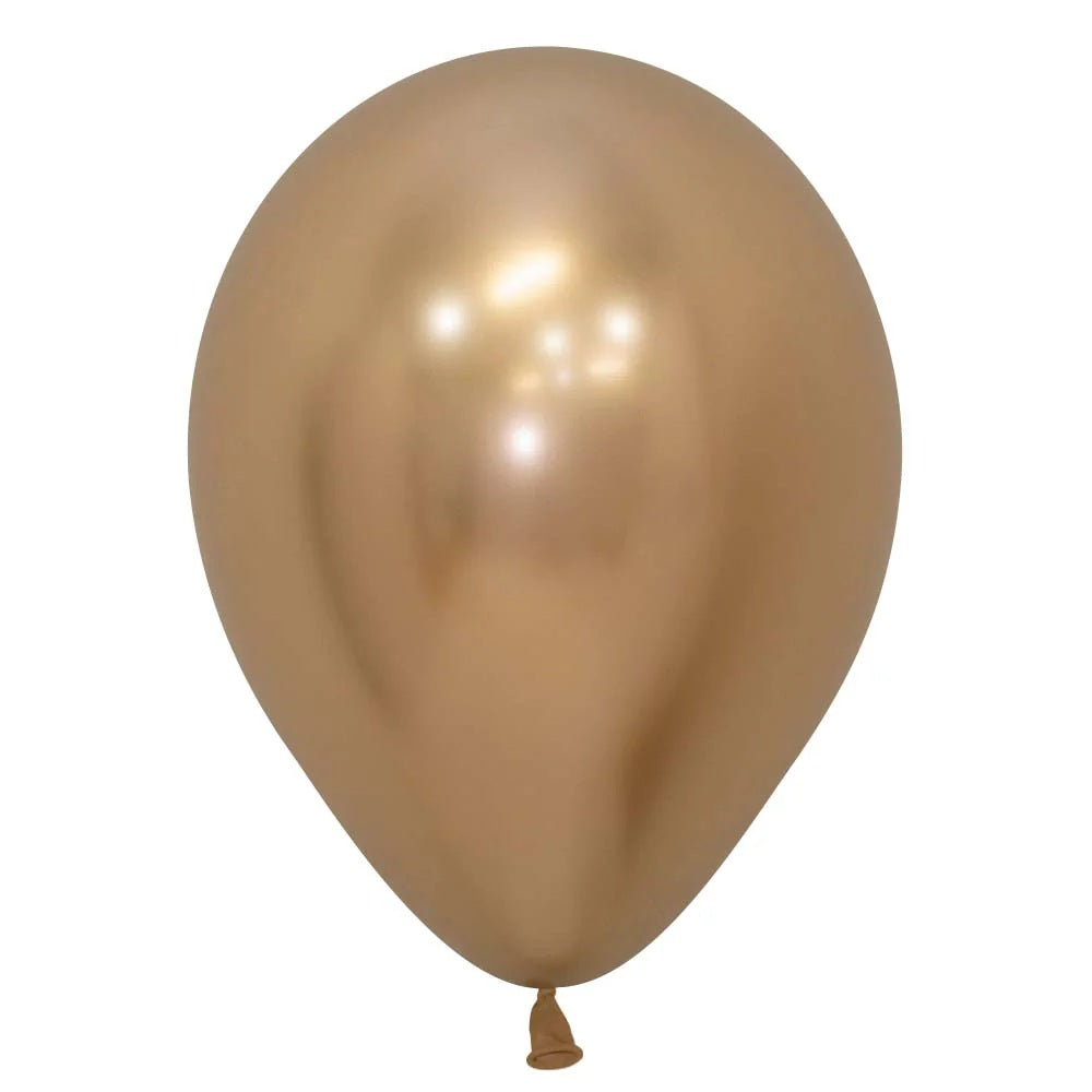CHROME GOLD Color Plain Latex - Helium Filled