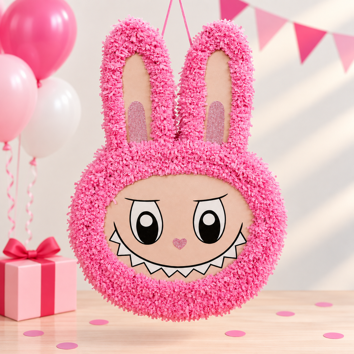 LABUBUH HEAD - PINK PIÑATA PRE-ORDER | 3 Days Production | FREE Stick Included!