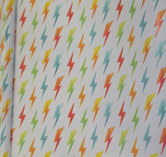 Colorful Lightning Gift Wrapper - per Roll